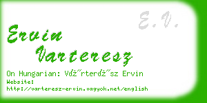 ervin varteresz business card